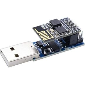 Stemedu USB إلى ESP8266 ESP-01 جهاز إرسال واستقبال لاسلكي تسلسلي 4 ميجابايت SPI Flash WiFi وحدة ESP-01S Prog WiFi مبرمج تنزيل شريحة CH340C مع زر إعادة الضبط