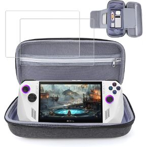 PAKESI Hard Carrying Case for ASUS ROG Ally with 2 Pack Screen Protector, EVA Travel Storage Case for ROG Ally,Handheld Travel Protective Handbag Shockproof Hardshell Carrying Case (Black) in Kuwait