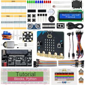 Freenove Super Starter Kit for BBC Micro:bit (V2 Included), 266-Page Detailed Tutorial, 192 Items, 38 Projects, Blocks and Python Code in Saudi Arabia