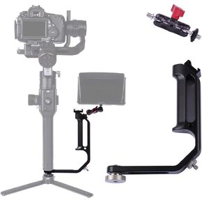 DF DIGITALFOTO Universal L Bracket Handle Gimbal Accessories,Mounting Monitor/Microphone with Bean Grip Compatible with DJI Ronin S/SC,RS2/RSC2/Zhiyun Crane V2/M/2,Moza Air 2,Feiyutech AK2000/4000 etc in Kuwait