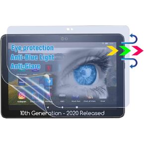 2-Pack Anti Blue Light Glare Screen Protector for Fire HD 8/ Fire HD 8 Plus 8" Tablet 12th/10th Generation(2022/2020 released), Eeys Protection Screen Film, Anti Glare/Fingerprint, HD Clear, No-Bubble