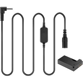 ACK-E6 12V-24V Adapter Cable + DR-E6 LP-E6 Full Decoded DC Coupler Battery for Canon EOS 60Da 70D 80D 5D3 5D4 5DS R 5D Mark III IV in Saudi Arabia