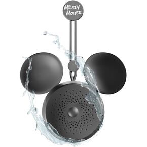 Disney Minnie Mouse Ears Bluetooth Shower Speaker with Suction Cup – Disney IPX4 Rated Water Resistant Speaker for Shower, Baths| Up to 5 HRs Playtime, Built in Button Controls and Mic for Phone Calls