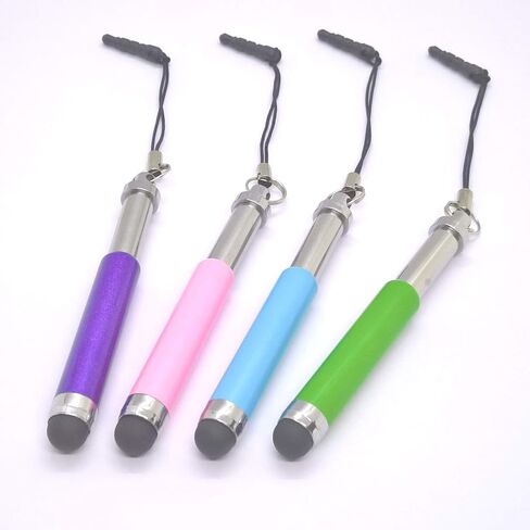 قلم لمس قصير عالمي قابل للسحب لأجهزة Apple Samsung الذكية والهواتف المحمولة والأجهزة اللوحية وأجهزة Android (MoltiColor 4pcs) in Kuwait