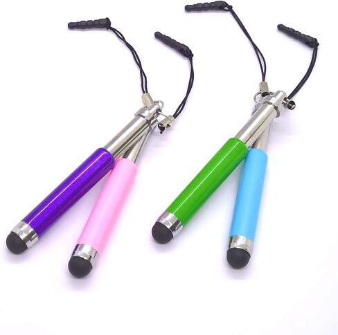 قلم لمس قصير عالمي قابل للسحب لأجهزة Apple Samsung الذكية والهواتف المحمولة والأجهزة اللوحية وأجهزة Android (MoltiColor 4pcs) in Kuwait
