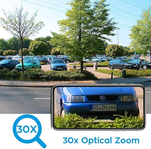 xmartO [تتبع تلقائي وتكبير 240x] كاميرا أمان لاسلكية Unicorn PRO 2K HD في الهواء الطلق، عموم/إمالة/تكبير (تكبير تلقائي، صوت محسن ثنائي الاتجاه، أضواء كاشفة ذكية 720 لومن ورؤية ليلية بالأشعة تحت الحمراء بطول 260 قدم، 2.4 جيجا واي فاي in Kuwait