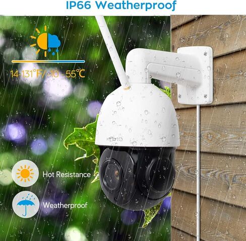 xmartO [تتبع تلقائي وتكبير 240x] كاميرا أمان لاسلكية Unicorn PRO 2K HD في الهواء الطلق، عموم/إمالة/تكبير (تكبير تلقائي، صوت محسن ثنائي الاتجاه، أضواء كاشفة ذكية 720 لومن ورؤية ليلية بالأشعة تحت الحمراء بطول 260 قدم، 2.4 جيجا واي فاي in Kuwait