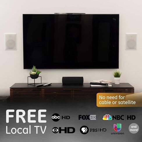 GE Enlighten HD Hover Antenna with Bias Lighting, Long Range, Mounts Directly on TV, Passive, 53592 in Saudi Arabia