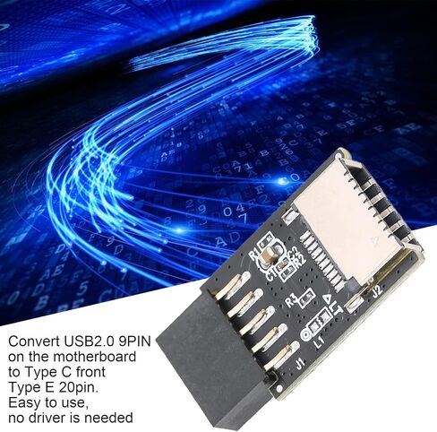 محول Sanpyl USB2.0 إلى النوع E، USB2.0 9PIN إلى النوع C الأمامي من النوع E 20 Pin لوحة أم متينة USB2.0 9PIN أنثى إلى بطاقة توسيع E in Kuwait