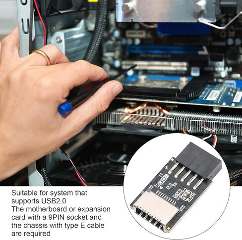 محول Sanpyl USB2.0 إلى النوع E، USB2.0 9PIN إلى النوع C الأمامي من النوع E 20 Pin لوحة أم متينة USB2.0 9PIN أنثى إلى بطاقة توسيع E in Kuwait