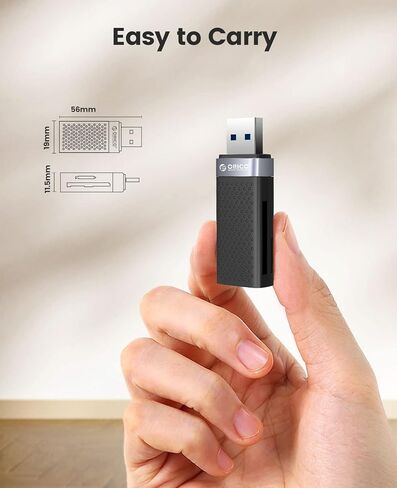 قارئ بطاقة SD، قارئ بطاقة ذاكرة USB 2 في 1 من ORICO لبطاقات SDXC، وSDHC، وSD، وMicro SD، وبطاقة Micro SDHC، وبطاقات Micro SDXC in Kuwait