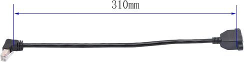 zdyCGTime Cat6e RJ45 Down Angle Male to Female Shielded Ethernet Network Screw Panel Mount Extension Cable 90 Degree Angle RJ45 Network Cable,1ft(Down) in Saudi Arabia