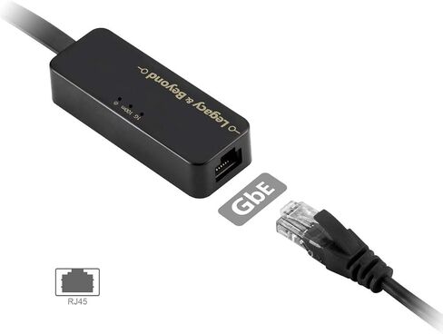 SIIG Foldable USB 3.0 to Ethernet Adapter, 10/100/1000 Mbps Gigabit Ethernet LAN RJ45, Supports Windows 10/8/7, Mac OS X 10.16 to 10.6 - Black (LB-US0714-S1) in Saudi Arabia