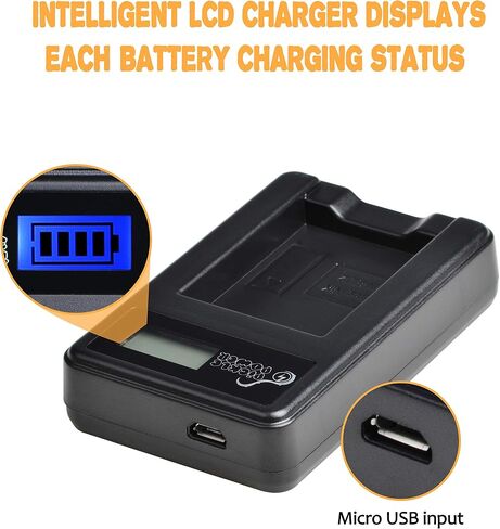 Pickle Power EN-EL12 Battery, 2 Pack EL12 Batteries and Slim LCD USB Charger Compatible with Nikon Coolpix AW110, AW100, S8200, S9700, S9400, S9500, S8200, S6300, S6200, S6100 Camera(1400mAh, 3.7V) in Saudi Arabia
