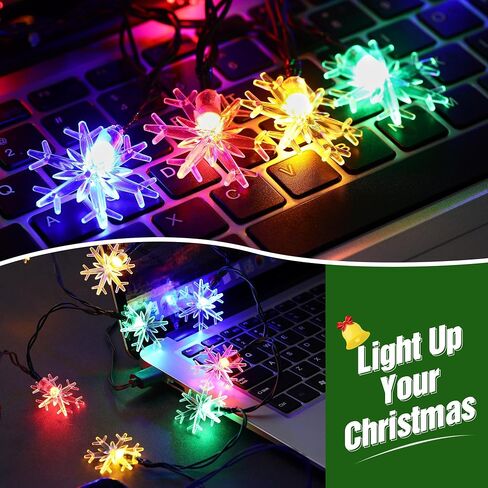 Christmas Light USB Type C Cable, 12 LED 50"Glowing Cord,1Pc Crystal Ball in Kuwait