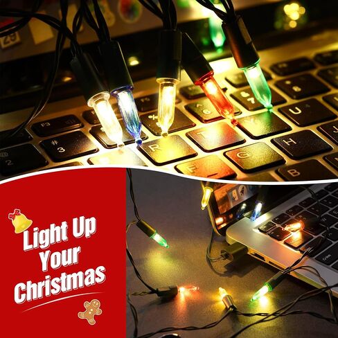 Christmas Light USB Type C Cable, 12 LED 50"Glowing Cord,1Pc Crystal Ball in Kuwait