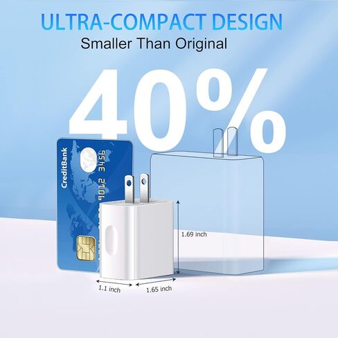 20W USB C Fast Charger+Quick Fast Charger 3.0 Wall Charger, Bangfun 5 Pack Dual Port PD Fast Charging Block Power Adapter Compatible iPhone 17/16/15/14/13/12/11 Pro Max/XS/SE/Plus, Samsung S20 (Black) in Kuwait