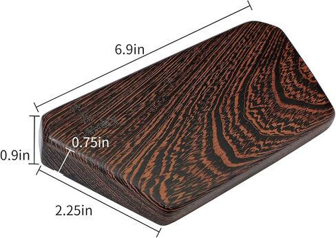 Wooden Keyboard Wrist Rest and Mouse Pad - Solid Wood Palm Rest Guard for Keyboard, Wenge Wood, 17.3in in Saudi Arabia