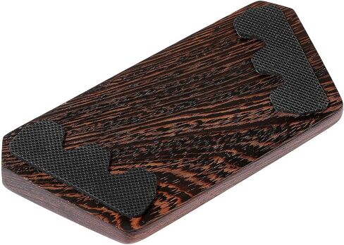 Wooden Keyboard Wrist Rest and Mouse Pad - Solid Wood Palm Rest Guard for Keyboard, Wenge Wood, 17.3in in Saudi Arabia