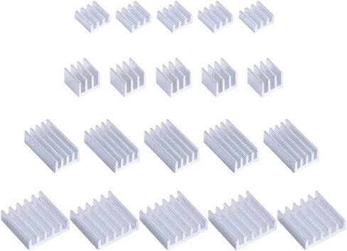 GeeekPi Raspberry Pi 4 Heatsink, 20PCS Raspberry Pi Aluminum Heatsinks with Thermal Conductive Adhesive Tape for Raspberry Pi 4 Model B (Raspberry Pi Board is Not Included) in Kuwait