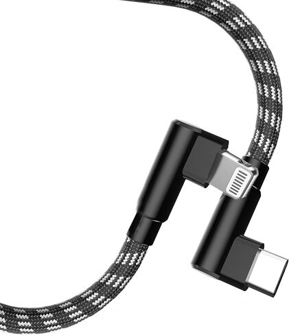AGOZ 6FT Apple MFI Certified Lightning to USB C Cable 90° Right Angle Fast Charger Cord Compatible with iPhone 14, iPhone 13, 12 Pro max, iPhone SE, 11 PRO MAX, iPhone Xs XR X, iPhone 8 7 6S 6 5 in Kuwait