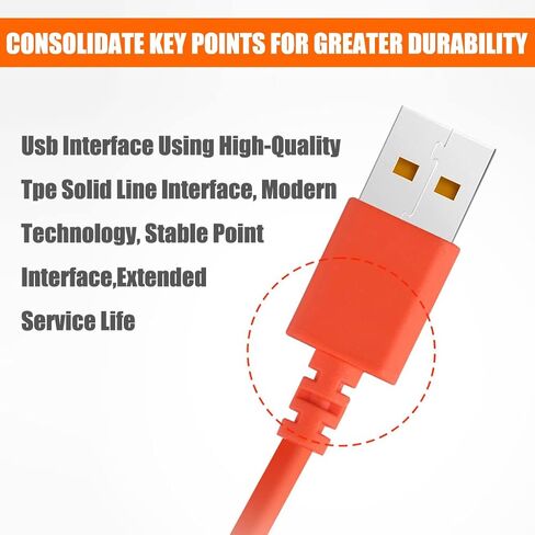 كابل شاحن Teursa Funny Dog كابل شحن للكلاب الضالة بطول 4 أقدام سلك شاحن USB لنظام Android (كابل Android، برتقالي) in Kuwait