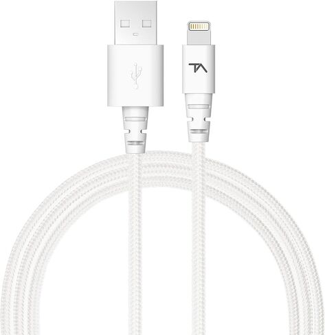 Tech Armor Apple MFi Certified Lightning Cable to USB A - 2FT Space Grey - Tough-Braided Extra-Strong Jacket - Sync/Charge iPhone & iPad in Kuwait