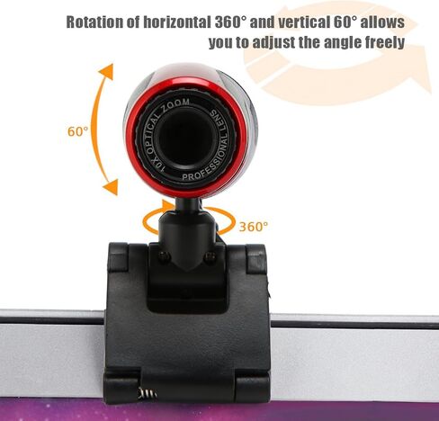 Bewinner USB2.0 Video Camera with MIC 16MP HD Webcam Web Camera Cam Glass Lens 360 Degree Mini Web Camera for Computer PC Desktop Laptop Support Video in Saudi Arabia