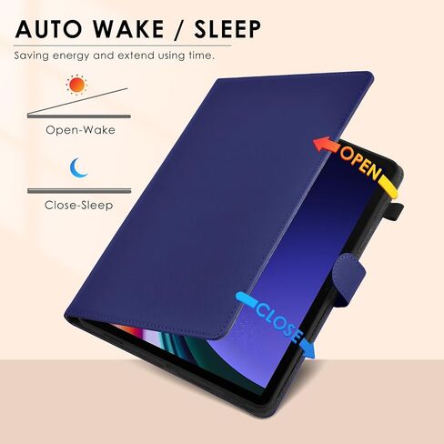 DETUOSI Leather Case for Samsung Galaxy Tab S9 11"/ S9 FE 10.9" (Wi-Fi/ 5G) 2023 Android Tablet with S Pen Holder + Silicone Back + Auto Sleep/Wake + Magnetic Closure Slim Folio Protective Book Cover in Kuwait