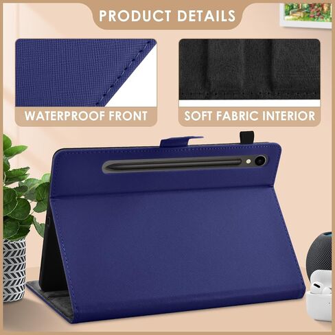 DETUOSI Leather Case for Samsung Galaxy Tab S9 11"/ S9 FE 10.9" (Wi-Fi/ 5G) 2023 Android Tablet with S Pen Holder + Silicone Back + Auto Sleep/Wake + Magnetic Closure Slim Folio Protective Book Cover in Kuwait