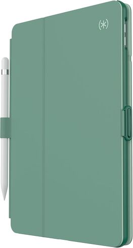 Speck Balance Folio Case for iPad 10.2 Inch (2019-2021) - Drop & Camera Protection, Slim Multi Range Stand, Apple Pencil Holder - Black/Black in Saudi Arabia