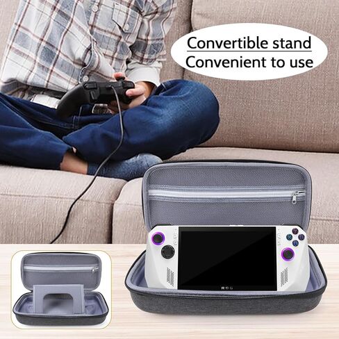 PAKESI Hard Carrying Case for ASUS ROG Ally with 2 Pack Screen Protector, EVA Travel Storage Case for ROG Ally,Handheld Travel Protective Handbag Shockproof Hardshell Carrying Case (Black) in Kuwait