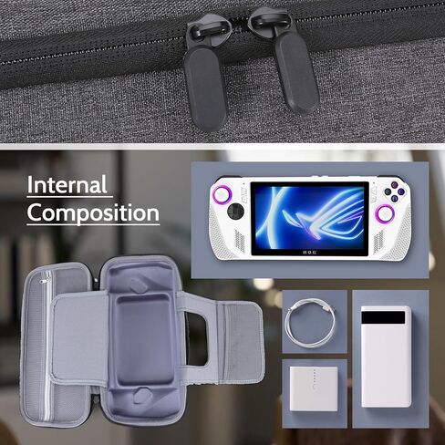 PAKESI Hard Carrying Case for ASUS ROG Ally with 2 Pack Screen Protector, EVA Travel Storage Case for ROG Ally,Handheld Travel Protective Handbag Shockproof Hardshell Carrying Case (Black) in Kuwait