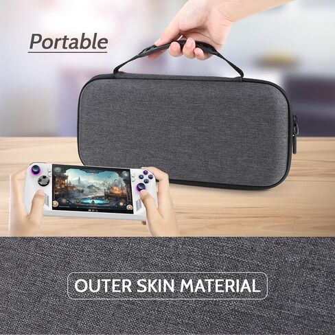 PAKESI Hard Carrying Case for ASUS ROG Ally with 2 Pack Screen Protector, EVA Travel Storage Case for ROG Ally,Handheld Travel Protective Handbag Shockproof Hardshell Carrying Case (Black) in Kuwait