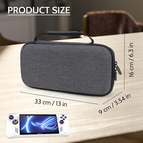 PAKESI Hard Carrying Case for ASUS ROG Ally with 2 Pack Screen Protector, EVA Travel Storage Case for ROG Ally,Handheld Travel Protective Handbag Shockproof Hardshell Carrying Case (Black) in Kuwait