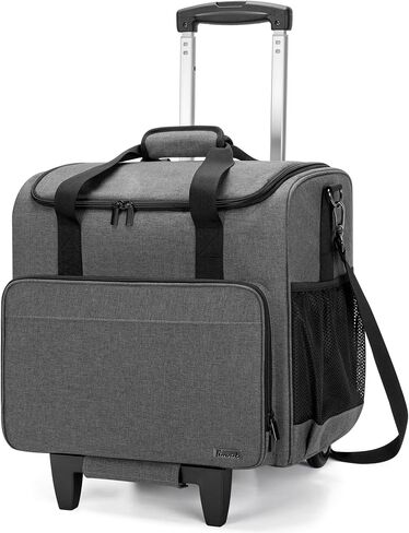 Trunab Rolling Teacher Bag, Teacher Tote Bag with Bottom Pad and Detachable Trolley, Wheeled Teacher Bag with Padded Sleeves Holds up to 15.6" Laptop in Kuwait