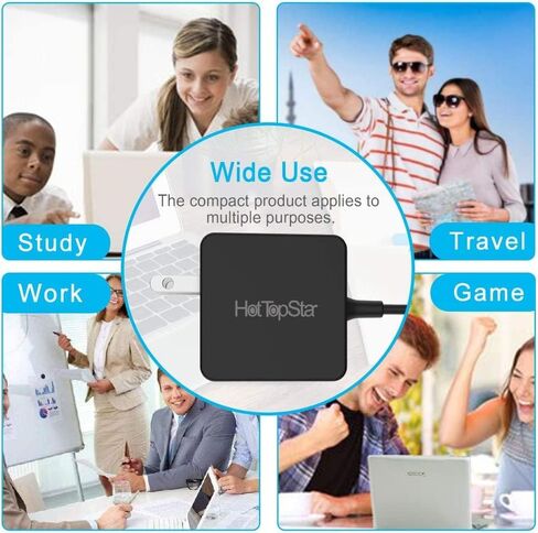 HotTopStar 20V 2.25A 45W شاحن كمبيوتر محمول بديل لجهاز Lenovo Ideapad 100 100s 110 120s 130 320s 330 510 520 IdeaPad 100-15IBD 100-15IBY 100-14IBY 510-15ISK 510-15IKB 110-14IBR محول الطاقة in Kuwait