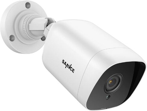 SANNCE 1080p كاميرات مراقبة منزلية سلكية مع رؤية ليلية EXIR بطول 100 قدم، IP66 مقاومة للماء لكاميرا المراقبة الأمنية الخارجية، تعمل مع DVR من طرف ثالث، بدون مصدر طاقة وكابل، كاميرا فقط in Kuwait