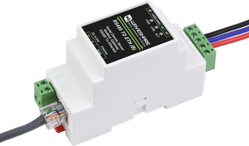 waveshare RS485 to Ethernet Converter Industrial Serial Device Server TCP/IP to Serial Module Support Modbus Gateway, MQTT/JSON to Modbus, and TCP Server/TCP Client/UDP Mode/UDP Multicast in Saudi Arabia
