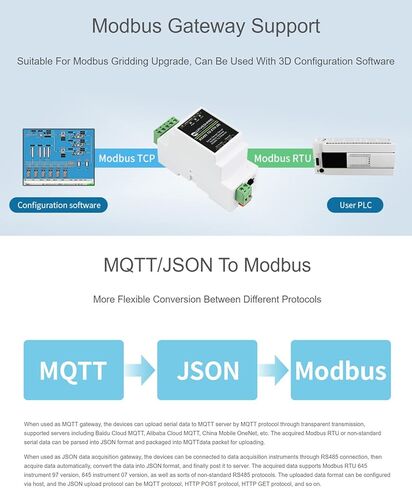 waveshare RS485 to Ethernet Converter Industrial Serial Device Server TCP/IP to Serial Module Support Modbus Gateway, MQTT/JSON to Modbus, and TCP Server/TCP Client/UDP Mode/UDP Multicast in Saudi Arabia