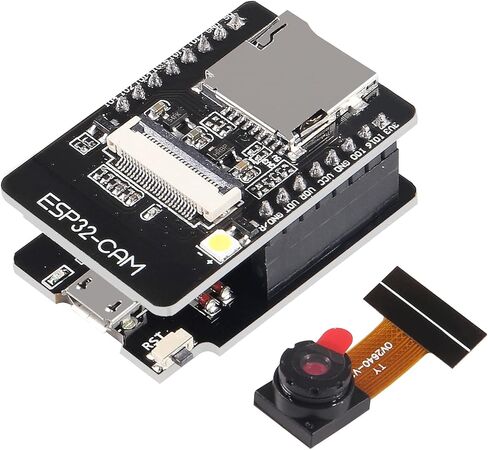 1PCS ESP32-CAM-MB, ESP32-CAM WiFi Bluetooth Board ESP32-CAM-MB Micro USB to Serial Port CH340G with OV2640 2MP Camera Module Dual Mode Compatible with Arduino IDE Arduino Raspberry Pi in Saudi Arabia