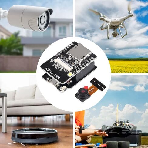 1PCS ESP32-CAM-MB, ESP32-CAM WiFi Bluetooth Board ESP32-CAM-MB Micro USB to Serial Port CH340G with OV2640 2MP Camera Module Dual Mode Compatible with Arduino IDE Arduino Raspberry Pi in Saudi Arabia