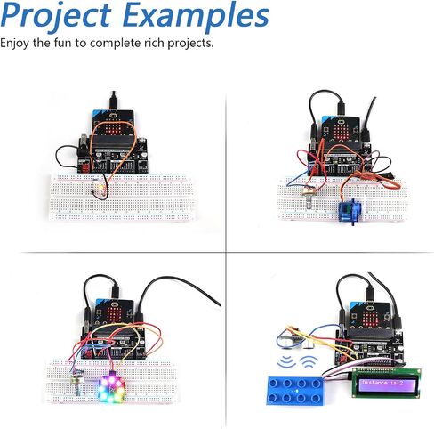 Freenove Super Starter Kit for BBC Micro:bit (V2 Included), 266-Page Detailed Tutorial, 192 Items, 38 Projects, Blocks and Python Code in Saudi Arabia