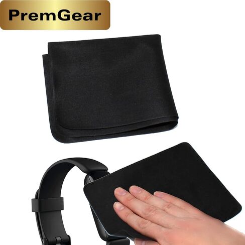 جهاز تتبع الصحة واللياقة البدنية Fitbit Luxe (أبيض قمري) مع جهاز مراقبة معدل ضربات القلب، جهاز تتبع النوم، حزمة مع شريطين للساعة، كابل شحن بطول 3.3 قدم، محول حائط، درع شاشة ومعدات PremGear لـ Fitbit in Kuwait