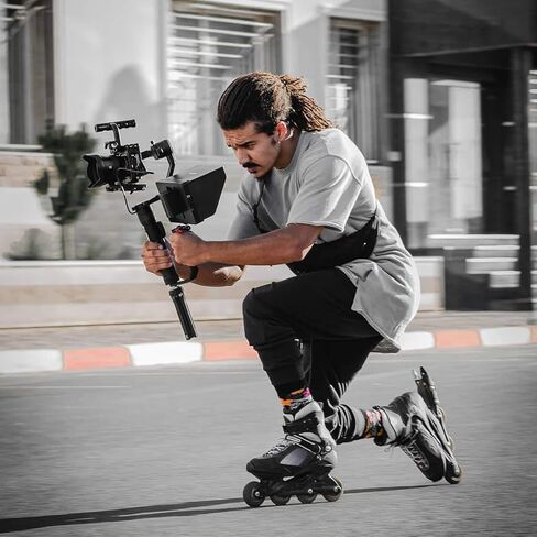 DF DIGITALFOTO Universal L Bracket Handle Gimbal Accessories,Mounting Monitor/Microphone with Bean Grip Compatible with DJI Ronin S/SC,RS2/RSC2/Zhiyun Crane V2/M/2,Moza Air 2,Feiyutech AK2000/4000 etc in Kuwait