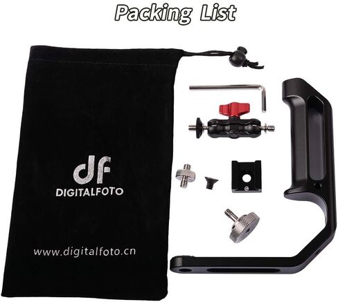 DF DIGITALFOTO Universal L Bracket Handle Gimbal Accessories,Mounting Monitor/Microphone with Bean Grip Compatible with DJI Ronin S/SC,RS2/RSC2/Zhiyun Crane V2/M/2,Moza Air 2,Feiyutech AK2000/4000 etc in Kuwait
