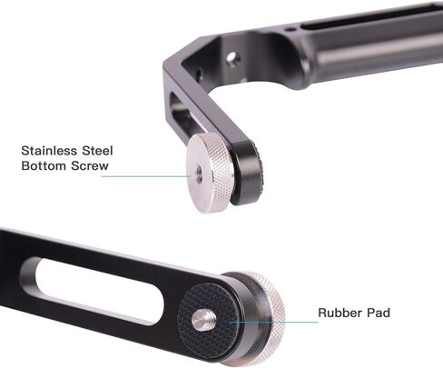 DF DIGITALFOTO Universal L Bracket Handle Gimbal Accessories,Mounting Monitor/Microphone with Bean Grip Compatible with DJI Ronin S/SC,RS2/RSC2/Zhiyun Crane V2/M/2,Moza Air 2,Feiyutech AK2000/4000 etc in Kuwait