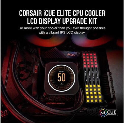 مجموعة ترقية شاشة LCD من CORSAIR iCUE Elite CPU Cooler (متجددة) in Kuwait