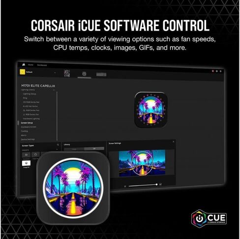 مجموعة ترقية شاشة LCD من CORSAIR iCUE Elite CPU Cooler (متجددة) in Kuwait