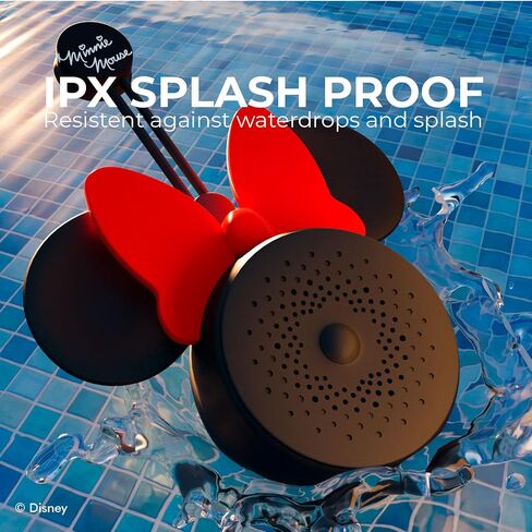 Disney Mickey Mouse Ears Bluetooth Shower Speaker with Suction Cup – Disney IPX4 Rated Water Resistant Speaker for Shower, Baths| Up to 5 HRs Playtime, Built in Button Controls and Mic for Phone Calls in Saudi Arabia